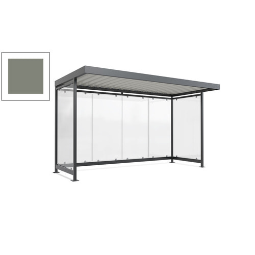 Raucherunterstand, Fahrgastunterstand, 2.510 x 4.195 x 2.165 mm, 6 Wände - Bild 142 von 192