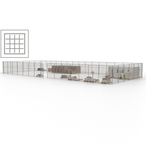 Maschinen Schutzgitter / Hallentrennwand / Sicherheitszaun / Tür / 63 m - Bild 173 von 173