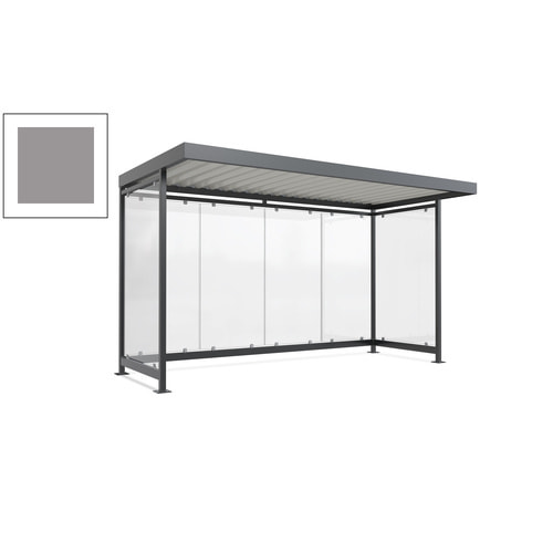 Raucherunterstand, Fahrgastunterstand, 2.510 x 4.195 x 2.165 mm, 6 Wände - Bild 151 von 192
