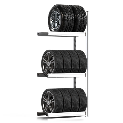 Räderregal, Reifenregal, 250 kg, 2.000x875x400mm, 3 Ebenen, REGALWERK - Bild 3 von 4