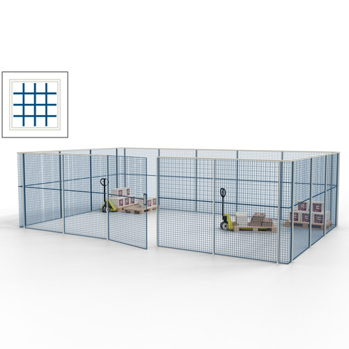 Maschinen Schutzgitter / Hallentrennwand / Sicherheitszaun / Tür / 22 m - Bild 13 von 173