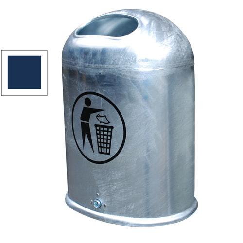 Abfallbehälter / Mülleimer / Abfallsammler / oval / außen / 45l / mit Aufkleber - Bild 8 von 11