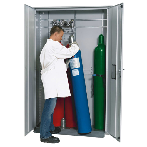 Druckgasflaschenschrank, Gasflaschenschrank, 5 x 50 l, Sicherheitsschrank, Depot - Bild 7 von 8