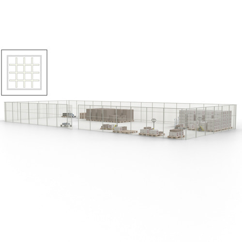 Maschinen Schutzgitter / Hallentrennwand / Sicherheitszaun / Tür / 63 m - Bild 113 von 173