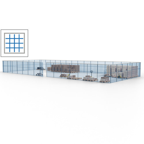 Maschinen Schutzgitter / Hallentrennwand / Sicherheitszaun / Tür / 63 m - Bild 56 von 173