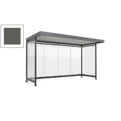 Raucherunterstand, Fahrgastunterstand, 2.510 x 4.195 x 2.165 mm, 6 Wände - Bild 133 von 192