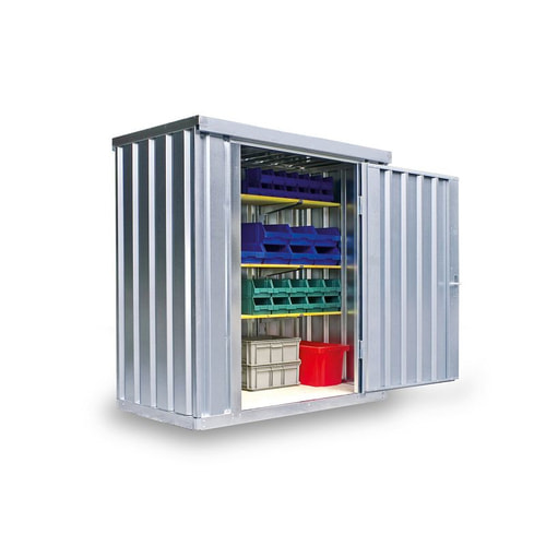 Lagercontainer, Schnellbaucontainer, Gerätehaus, 2,15x2,1x1,14m, Boden wählbar - Bild 5 von 6
