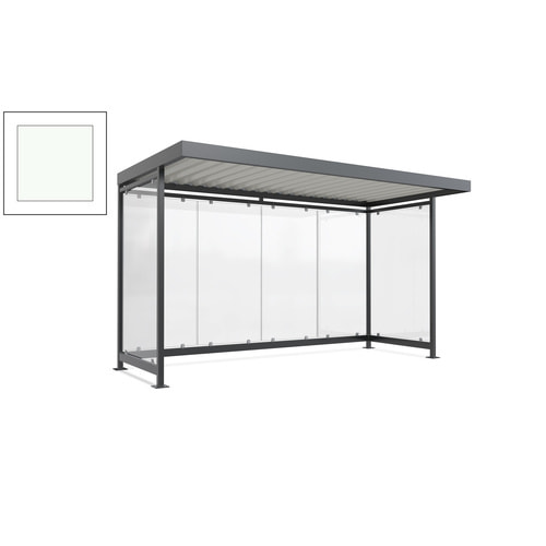 Raucherunterstand, Fahrgastunterstand, 2.510 x 4.195 x 2.165 mm, 6 Wände - Bild 190 von 192