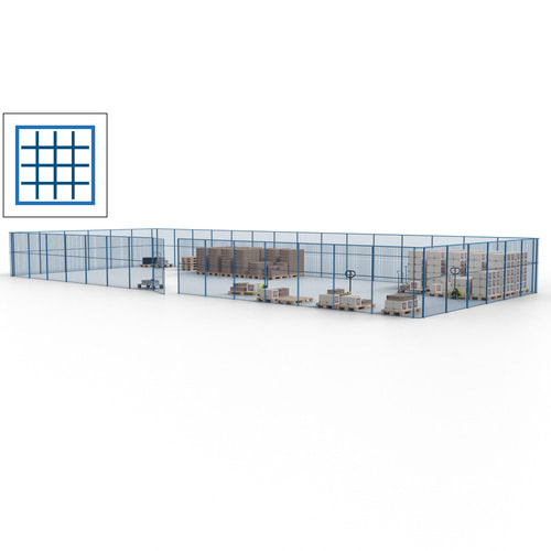 Maschinen Schutzgitter / Hallentrennwand / Sicherheitszaun / Tür / 63 m - Bild 8 von 173