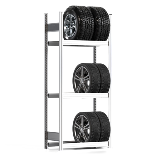 Räderregal, Reifenregal, 250 kg, 2.000x875x400mm, 3 Ebenen, REGALWERK - Bild 4 von 4