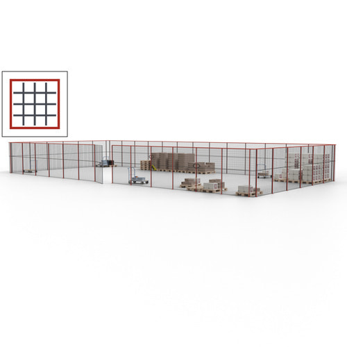 Maschinen Schutzgitter / Hallentrennwand / Sicherheitszaun / Tür / 57 m - Bild 32 von 173