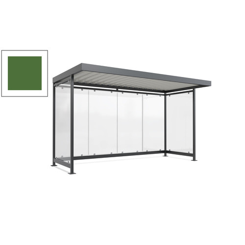 Raucherunterstand, Fahrgastunterstand, 2.510 x 4.195 x 2.165 mm, 6 Wände - Bild 102 von 192