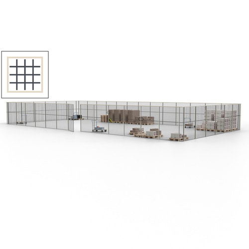Maschinen Schutzgitter / Hallentrennwand / Sicherheitszaun / Tür / 57 m - Bild 37 von 173