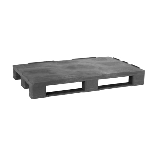 Kunststoffpalette mit Rand / Europalette / Anti-Rutsch / 2.500 kg / grau - Bild 2 von 3