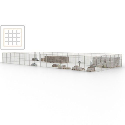 Maschinen Schutzgitter / Hallentrennwand / Sicherheitszaun / Tür / 63 m - Bild 63 von 173