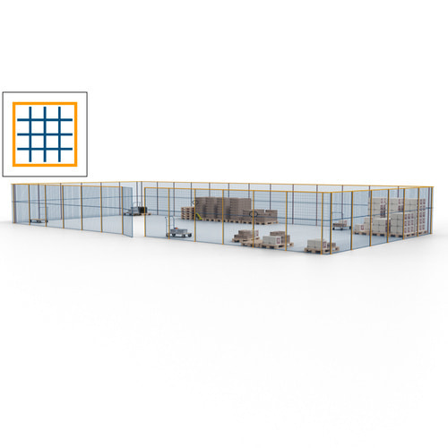 Maschinen Schutzgitter / Hallentrennwand / Sicherheitszaun / Tür / 57 m - Bild 10 von 173