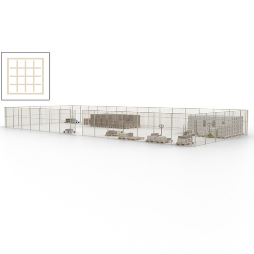 Maschinen Schutzgitter / Hallentrennwand / Sicherheitszaun / Tür / 63 m - Bild 89 von 173