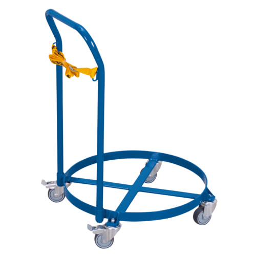 Fassroller für 200 l Fässer / Tragkraft 250 kg / Durchmesser 610 mm / enzianblau - Bild 4 von 5