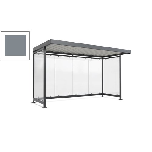 Raucherunterstand, Fahrgastunterstand, 2.510 x 4.195 x 2.165 mm, 6 Wände - Bild 160 von 192