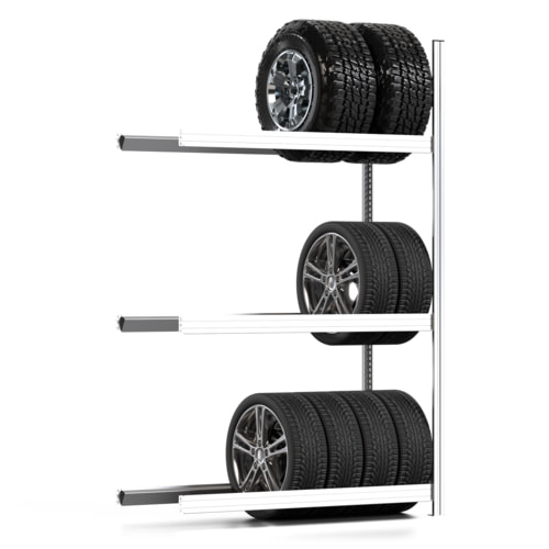 Reifenregal, Räderregal, 250 kg, 2.000x1.695x500mm, 3 Ebenen, REGALWERK - Bild 3 von 4