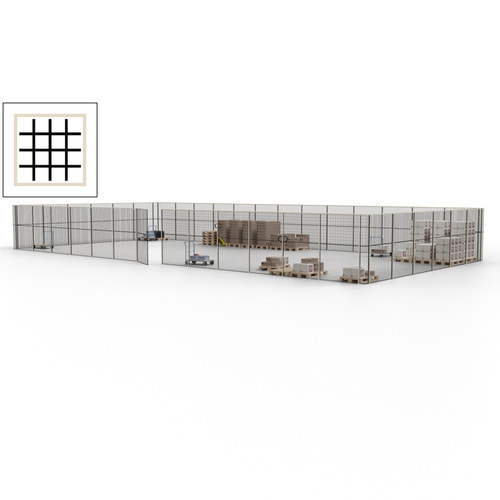 Maschinen Schutzgitter / Hallentrennwand / Sicherheitszaun / Tür / 57 m - Bild 141 von 173