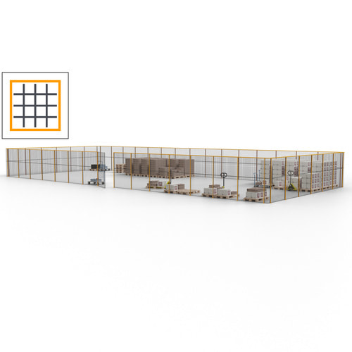 Maschinen Schutzgitter / Hallentrennwand / Sicherheitszaun / Tür / 63 m - Bild 36 von 173