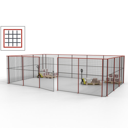 Maschinen Schutzgitter / Hallentrennwand / Sicherheitszaun / Tür / 22 m - Bild 32 von 173