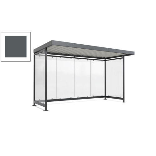 Raucherunterstand, Fahrgastunterstand, 2.510 x 4.195 x 2.165 mm, 6 Wände - Bild 136 von 192