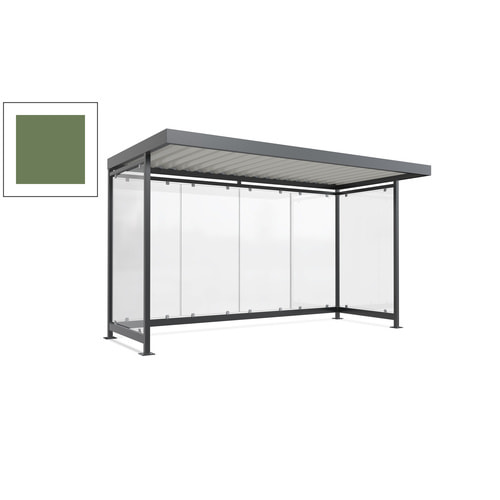 Raucherunterstand, Fahrgastunterstand, 2.510 x 4.195 x 2.165 mm, 6 Wände - Bild 103 von 192