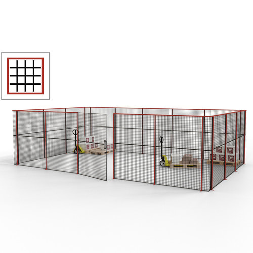 Maschinen Schutzgitter / Hallentrennwand / Sicherheitszaun / Tür / 22 m - Bild 136 von 173