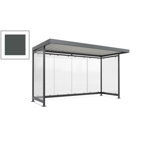 Raucherunterstand, Fahrgastunterstand, 2.510 x 4.195 x 2.165 mm, 6 Wände - Bild 157 von 192