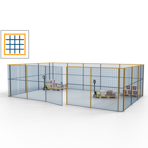 Maschinen Schutzgitter / Hallentrennwand / Sicherheitszaun / Tür / 22 m - Bild 10 von 173