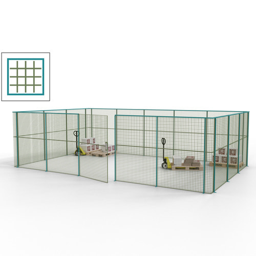 Maschinen Schutzgitter / Hallentrennwand / Sicherheitszaun / Tür / 22 m - Bild 133 von 173
