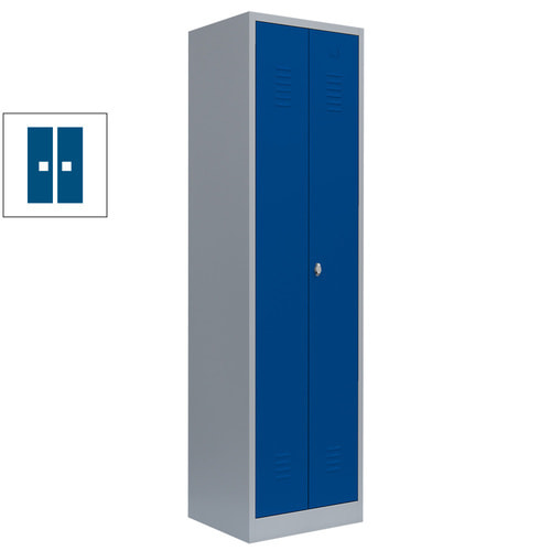 Garderobenschrank, 2 Abteile, ca. 180x50x50cm (HxBxT), Stahl, Frontfarbe wählbar - Bild 11 von 13