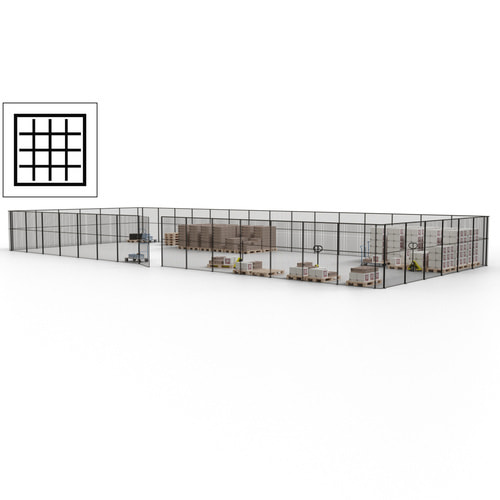 Maschinen Schutzgitter / Hallentrennwand / Sicherheitszaun / Tür / 63 m - Bild 145 von 173