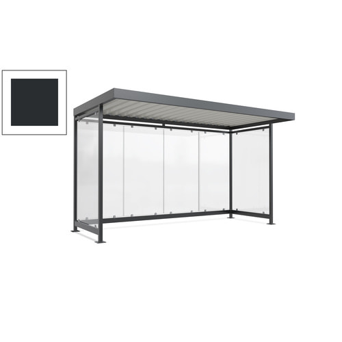 Raucherunterstand, Fahrgastunterstand, 2.510 x 4.195 x 2.165 mm, 6 Wände - Bild 191 von 192