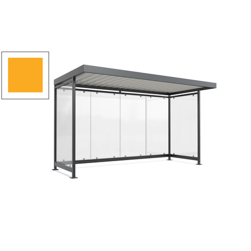 Raucherunterstand, Fahrgastunterstand, 2.510 x 4.195 x 2.165 mm, 6 Wände - Bild 25 von 192