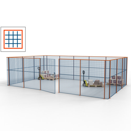 Maschinen Schutzgitter / Hallentrennwand / Sicherheitszaun / Tür / 22 m - Bild 12 von 173