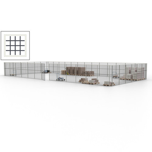 Maschinen Schutzgitter / Hallentrennwand / Sicherheitszaun / Tür / 57 m - Bild 39 von 173