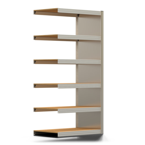 Archivregal mit Seitenwand, Aktenregal / 2057 x 1005 x 600 mm, 6 Böden a 250 kg - Bild 6 von 7