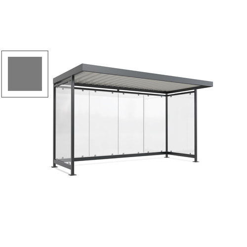 Raucherunterstand, Fahrgastunterstand, 2.510 x 4.195 x 2.165 mm, 6 Wände - Bild 152 von 192