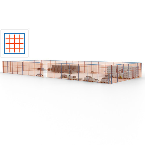 Maschinen Schutzgitter / Hallentrennwand / Sicherheitszaun / Tür / 63 m - Bild 99 von 173