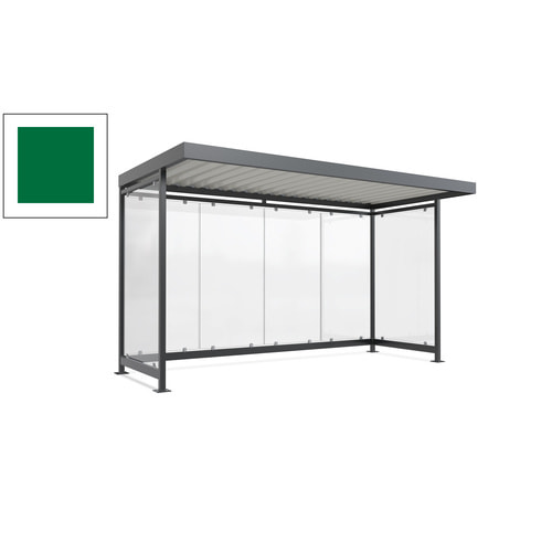 Raucherunterstand, Fahrgastunterstand, 2.510 x 4.195 x 2.165 mm, 6 Wände - Bild 120 von 192