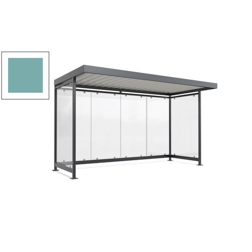 Raucherunterstand, Fahrgastunterstand, 2.510 x 4.195 x 2.165 mm, 6 Wände - Bild 123 von 192