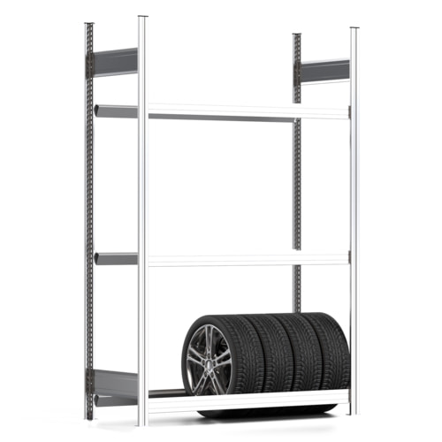 Reifenregal, Räderregal, 250 kg, 2.000x1.695x500mm, 3 Ebenen, REGALWERK - Bild 4 von 4