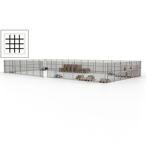 Maschinen Schutzgitter / Hallentrennwand / Sicherheitszaun / Tür / 57 m - Bild 143 von 173