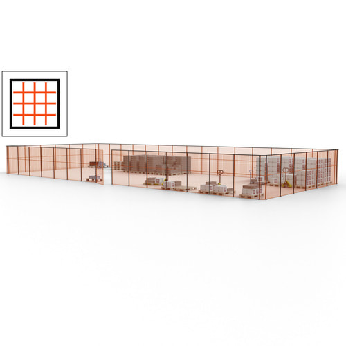 Maschinen Schutzgitter / Hallentrennwand / Sicherheitszaun / Tür / 63 m - Bild 106 von 173