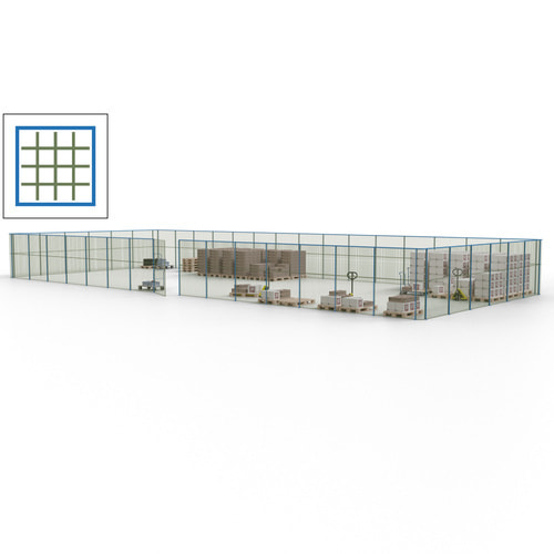 Maschinen Schutzgitter / Hallentrennwand / Sicherheitszaun / Tür / 63 m - Bild 125 von 173