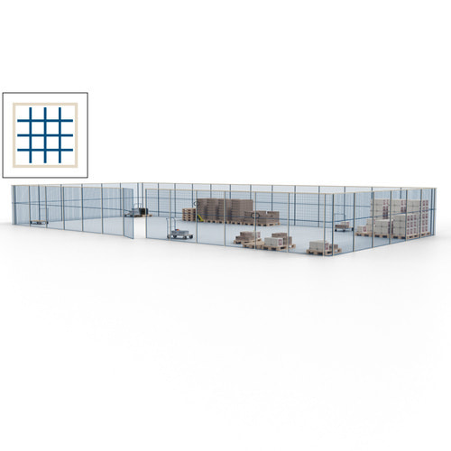Maschinen Schutzgitter / Hallentrennwand / Sicherheitszaun / Tür / 57 m - Bild 11 von 173