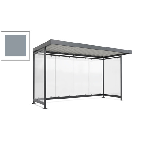 Raucherunterstand, Fahrgastunterstand, 2.510 x 4.195 x 2.165 mm, 6 Wände - Bild 126 von 192